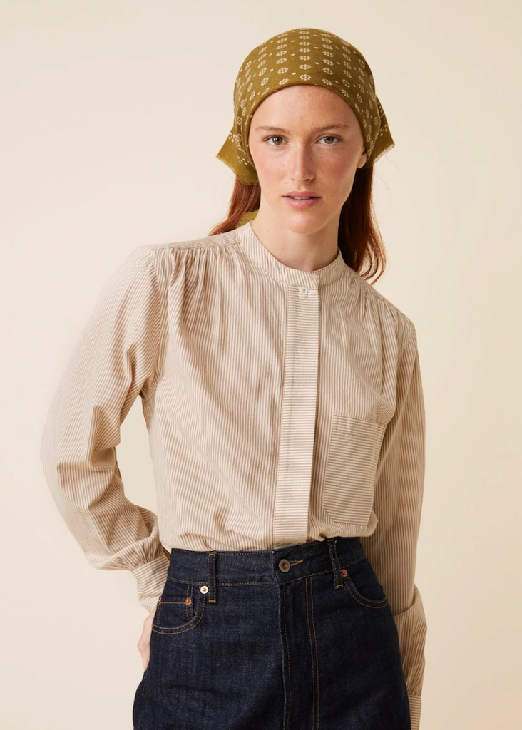 Khaki Foulard No 676 Scarf