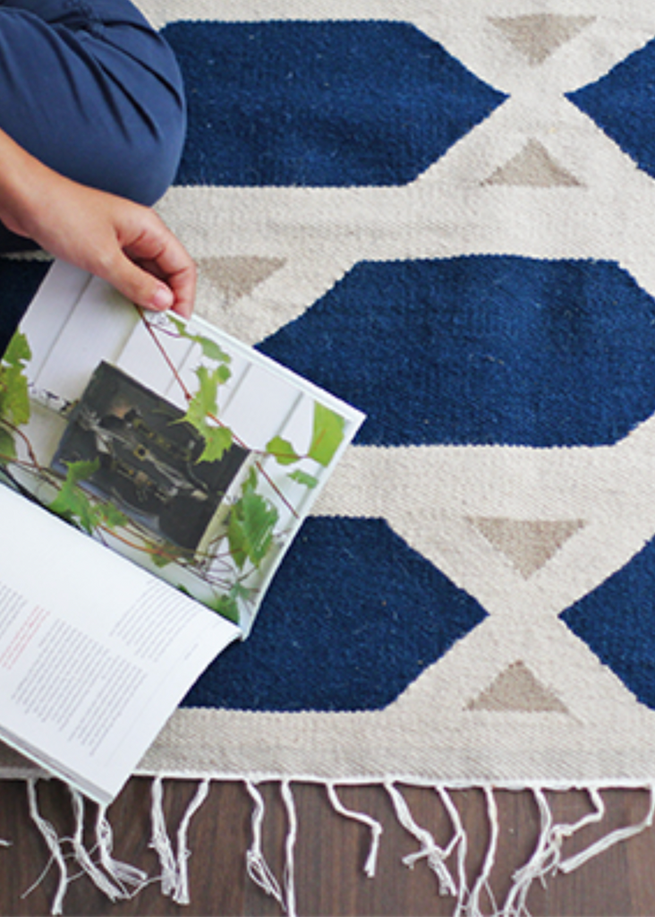 Kiliim | Hexa Blue Rug