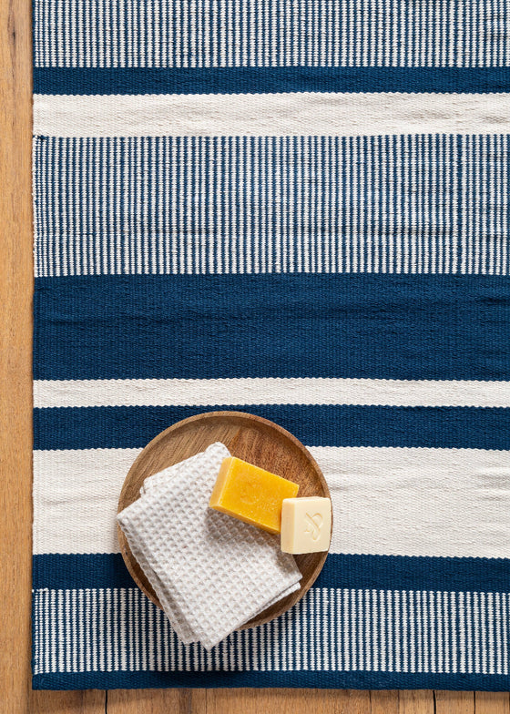 Kiliim | Navy Blue Hues Bath Mat