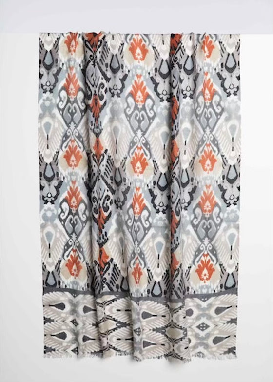 Kinross | Oceana Ikat Print Scarf