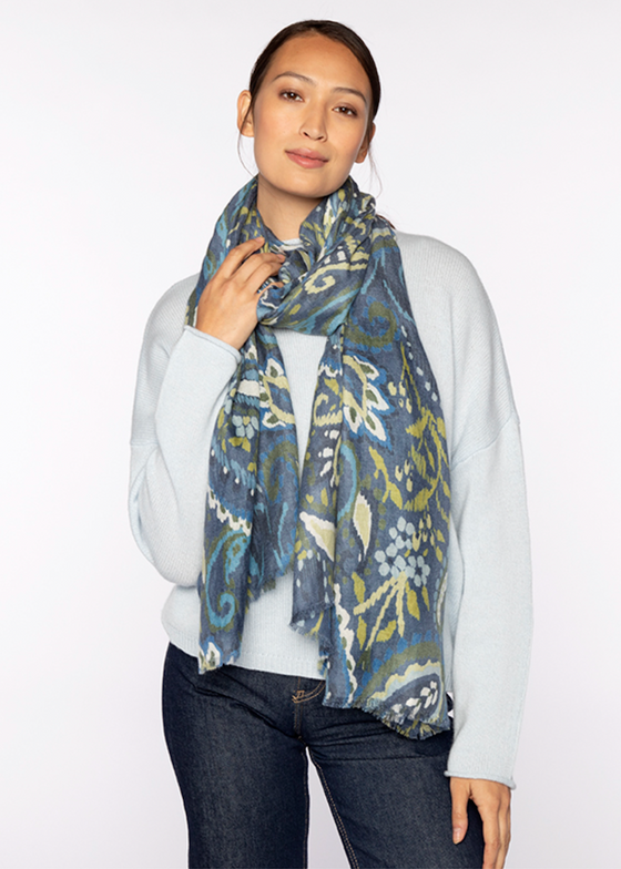 Kinross | Painted Paisley Print Scarf