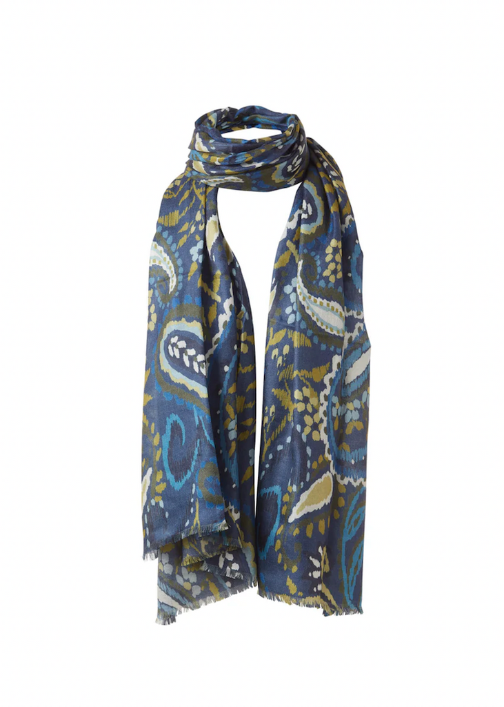 Kinross | Painted Paisley Print Scarf