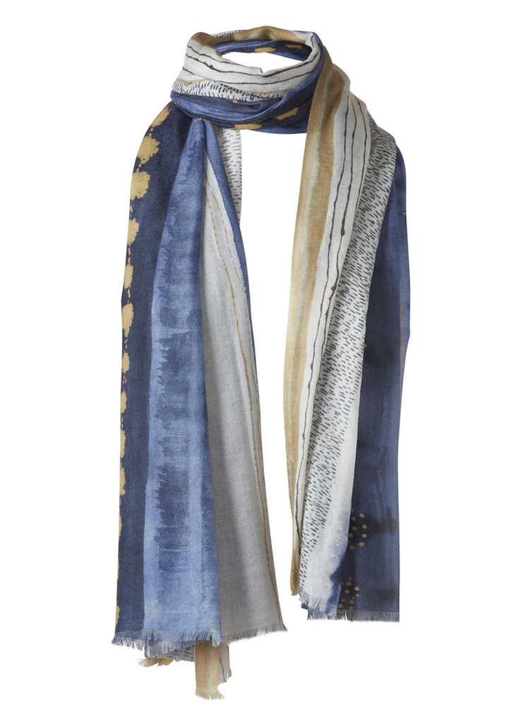 Kinross | Painted Stripe Print Scarf