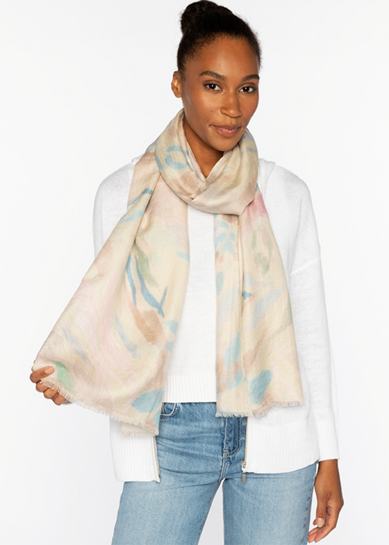 Kinross | Soft Floral Print Scarf