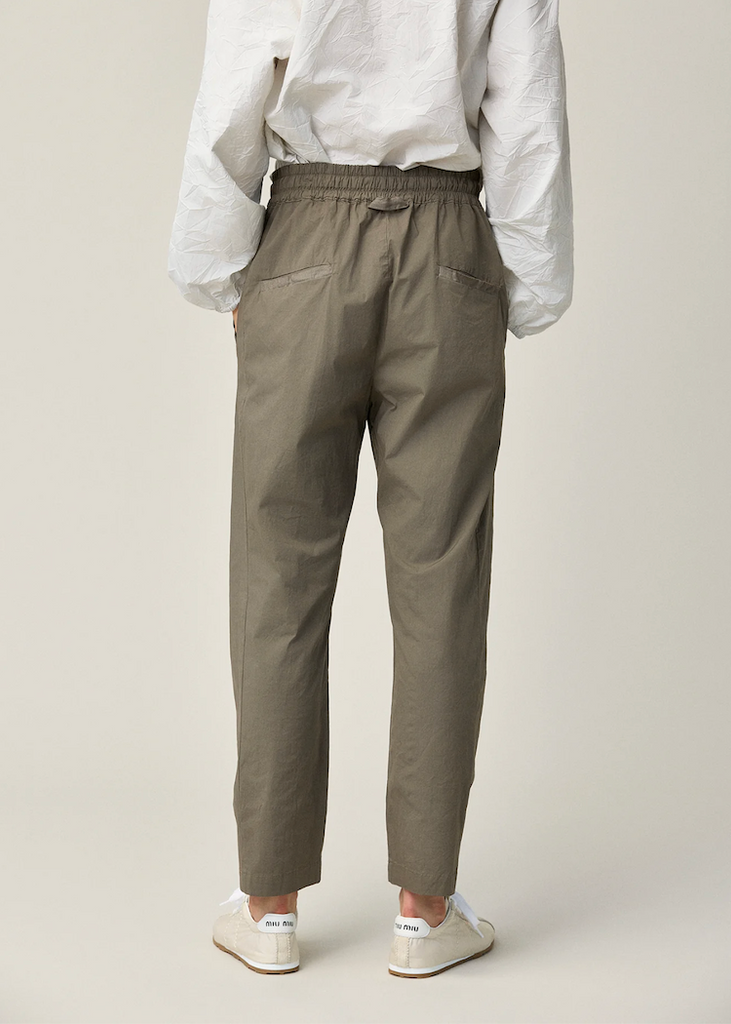 Kristensen du Nord | Basic Cotton Easy Narrow Pants | Safari