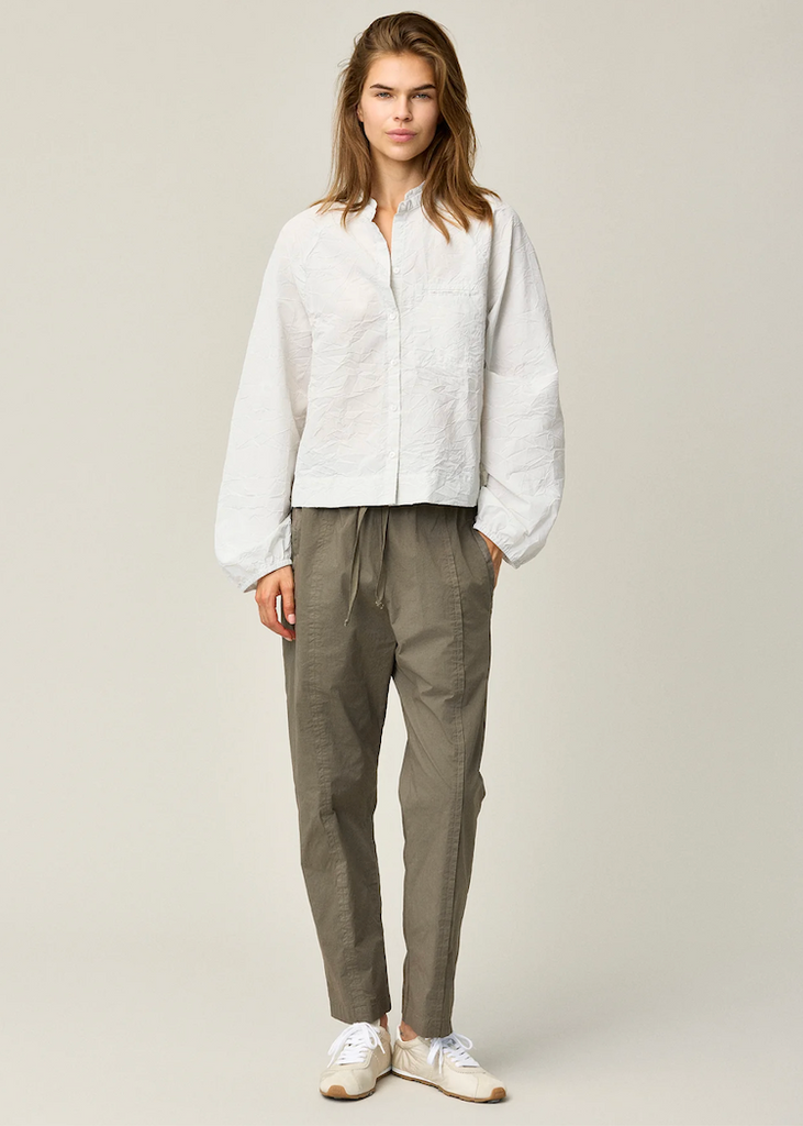 Kristensen du Nord | Basic Cotton Easy Narrow Pants | Safari