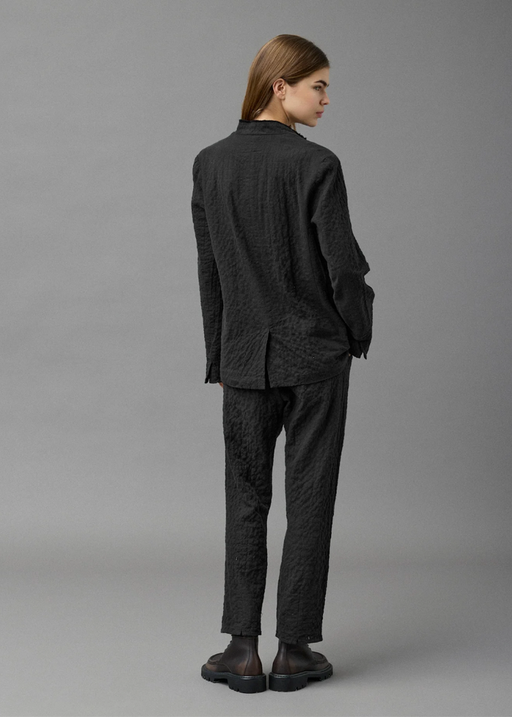 Kristensen du Nord | Cotton Herringbone Cropped Pants