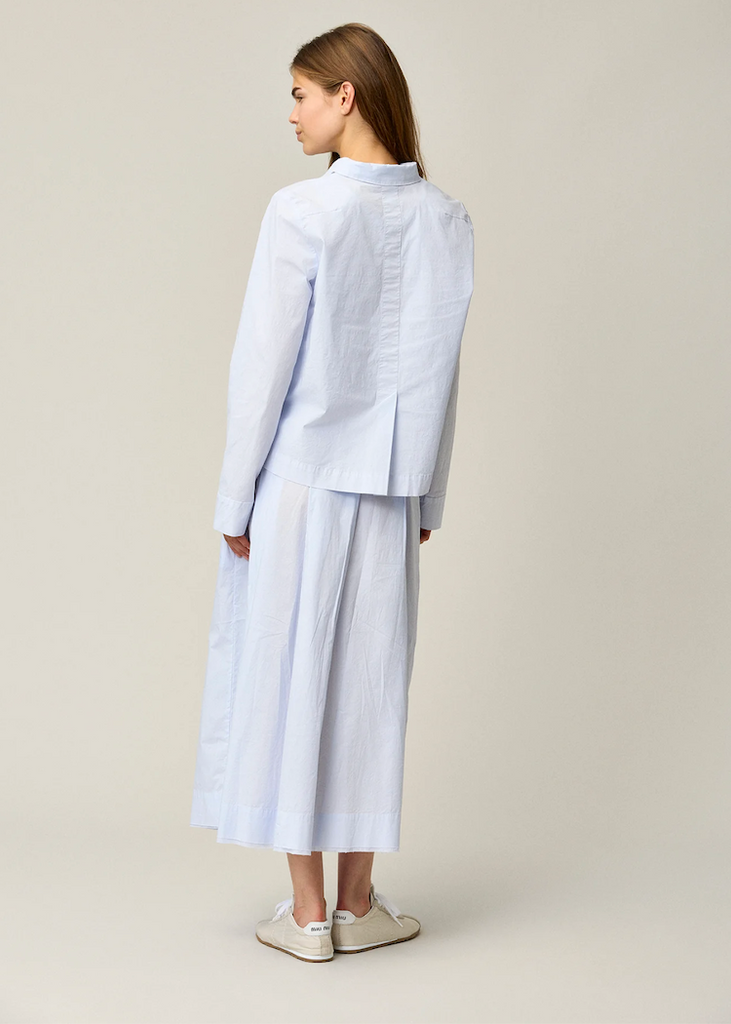 Kristensen du Nord | Cotton Stretch Skirt | Sky Blue