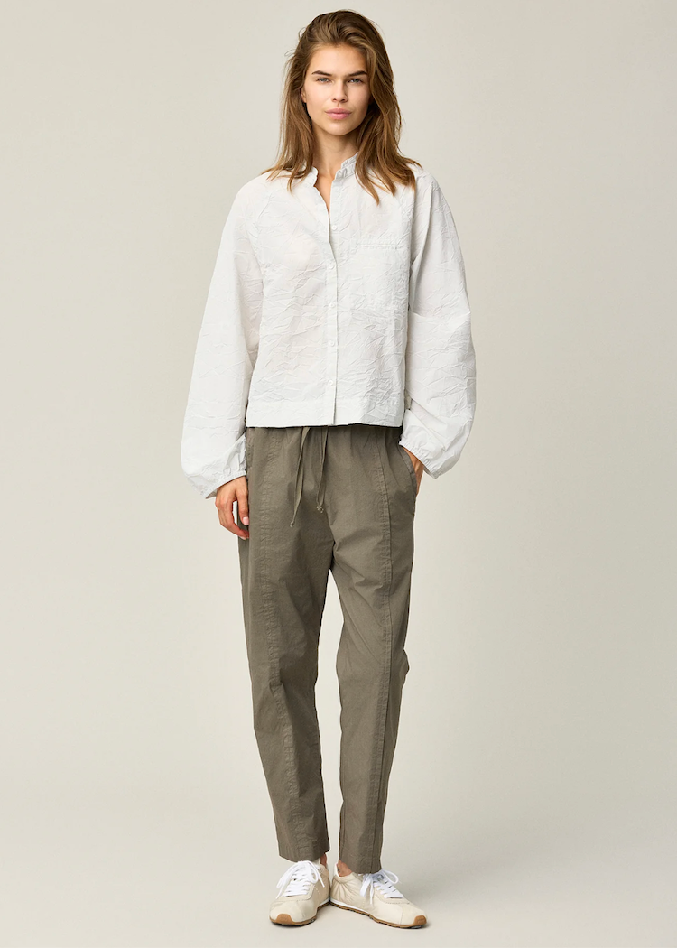 Kristensen du Nord | Crinkled Cotton Soft Shirt | Chalk - The Phoenix Kristensen du Nord | Crinkled Cotton Soft Shirt | Chalk - The Phoenix