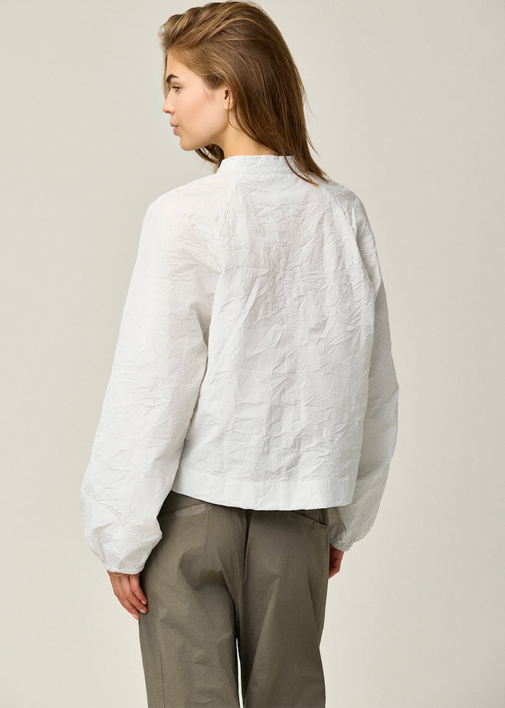 Kristensen du Nord | Crinkled Cotton Soft Shirt | Chalk