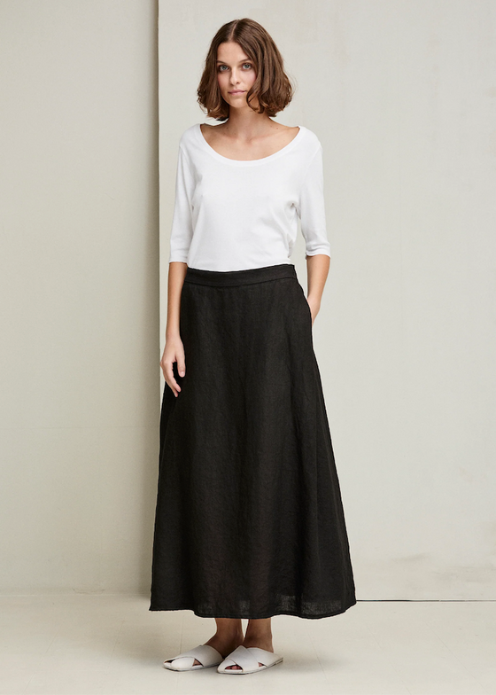 Kristensen du Nord | Skirt | Black Linen