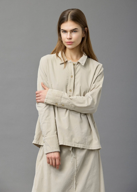 Kristensen du Nord | Soft Corduroy Placket Shirt