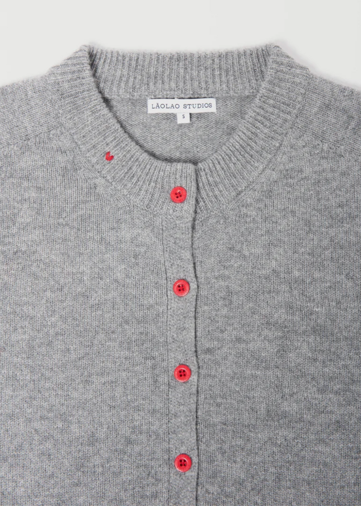 Lao Lao Studios | Halle Cardigan in Cashmere | Grey