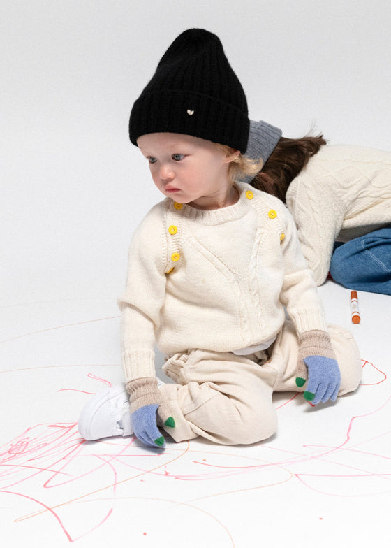 Lao Lao Studios | Kids Glove in Cashmere/Wool | Blue