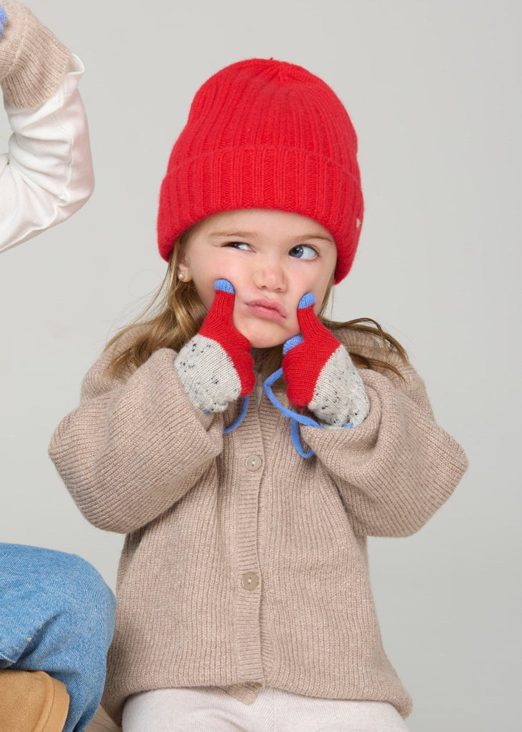 Lao Lao Studios | Kids Glove in Cashmere/Wool | Red