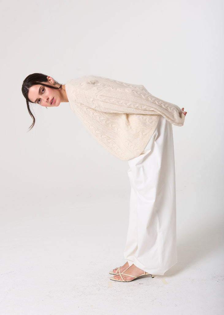 Lao Lao Studios | Marsha Cable in Cashmere | Oatmeal