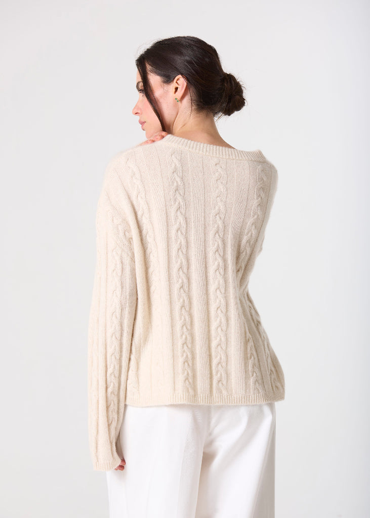 Lao Lao Studios | Marsha Cable in Cashmere | Oatmeal