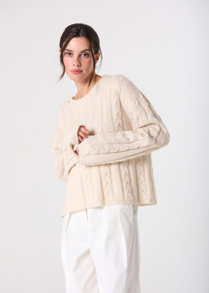 Lao Lao Studios | Marsha Cable in Cashmere | Oatmeal