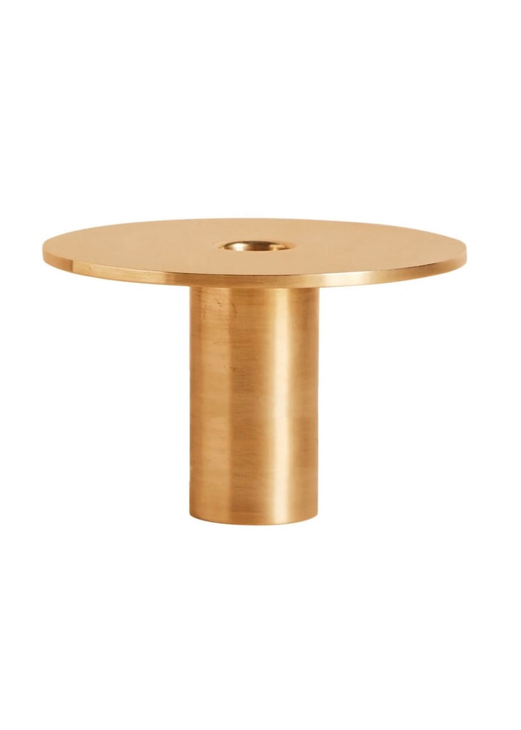 Eclipse Brass Candle Holder | Large