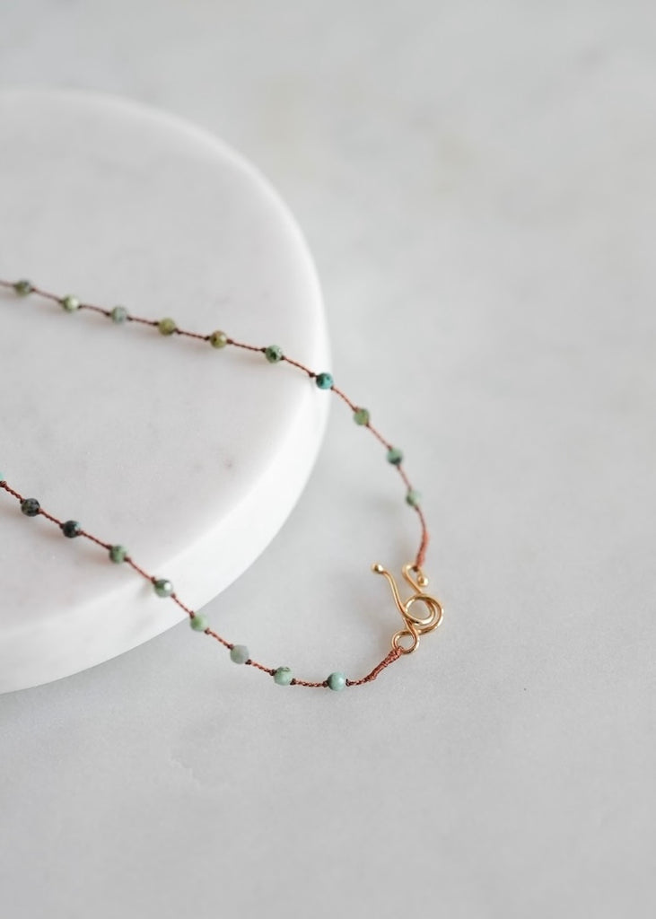 Lena Skadegard | 18" Turquoise Petal 9k Clasp