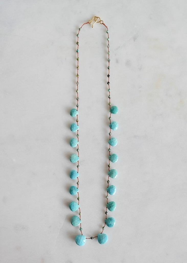 Lena Skadegard | 18" Turquoise Petal 9k Clasp