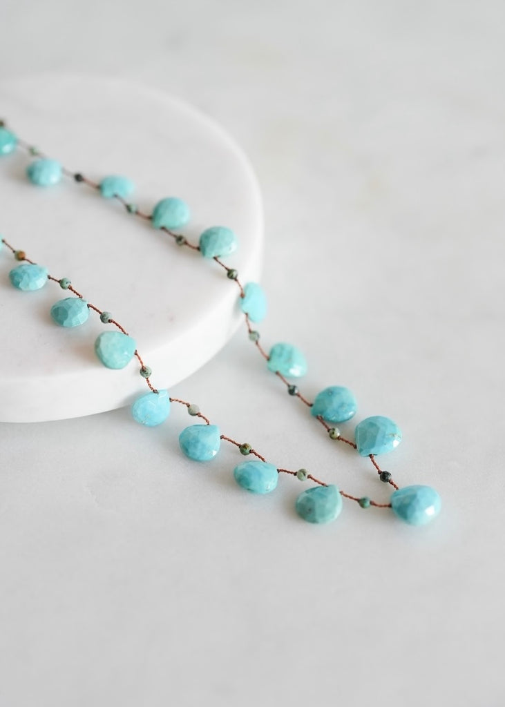 Lena Skadegard | 18" Turquoise Petal 9k Clasp
