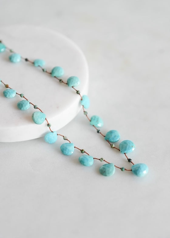 Lena Skadegard | 18" Turquoise Petal 9k Clasp