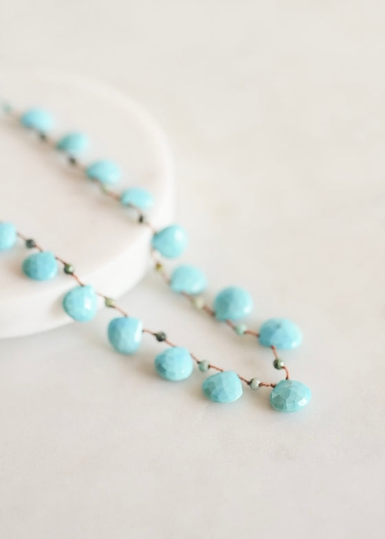Lena Skadegard | 25" Turquoise Petal Necklace