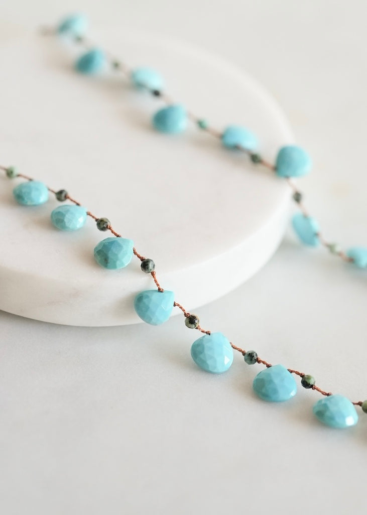 Lena Skadegard | 25" Turquoise Petal Necklace