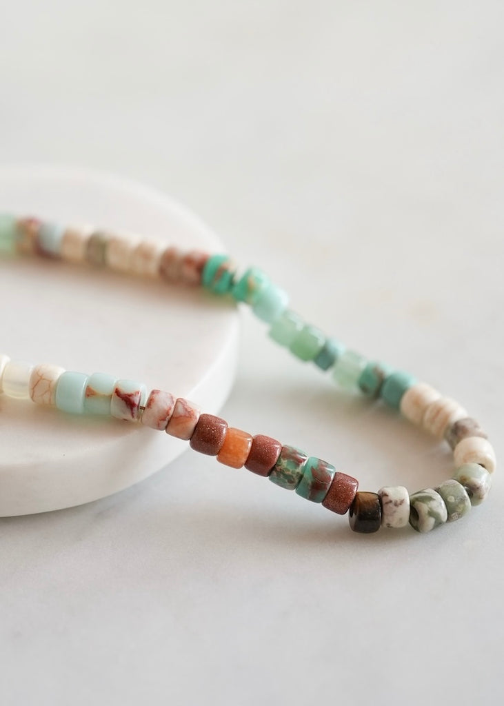 Lena Skadegard | Multi Trade Bead Necklace 9k Clasp
