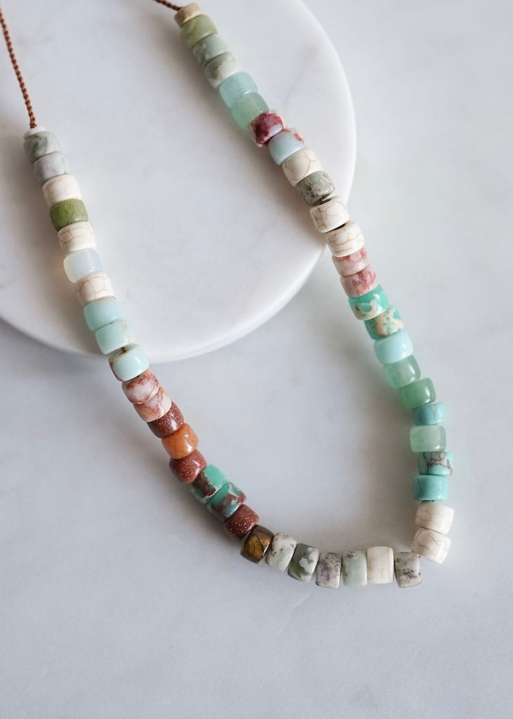 Lena Skadegard | Multi Trade Bead Necklace 9k Clasp
