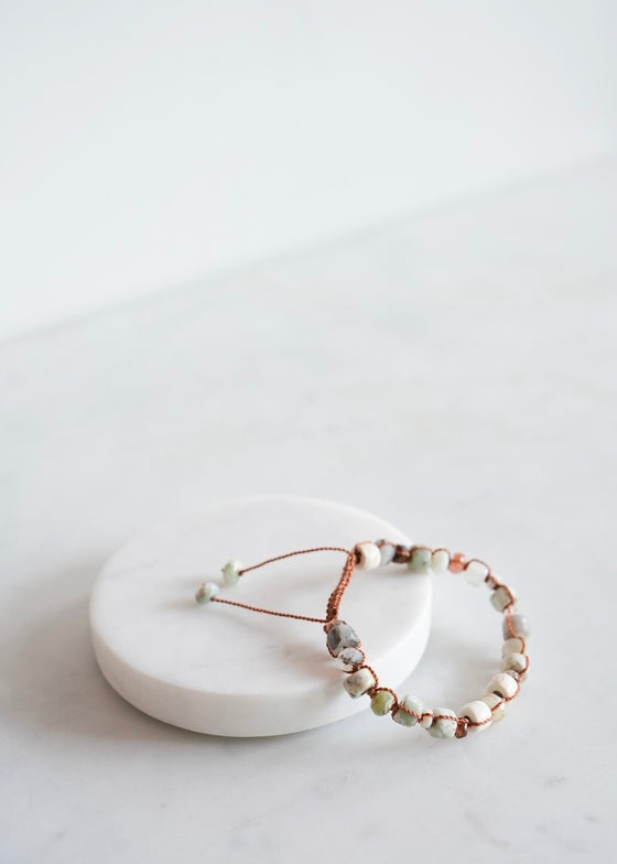 Lena Skadegard | Trade Bead Double Tassel Bracelet