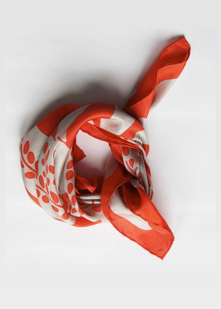 Les Belles Vagabondes | Mini Peace and Love Scarf | Orange