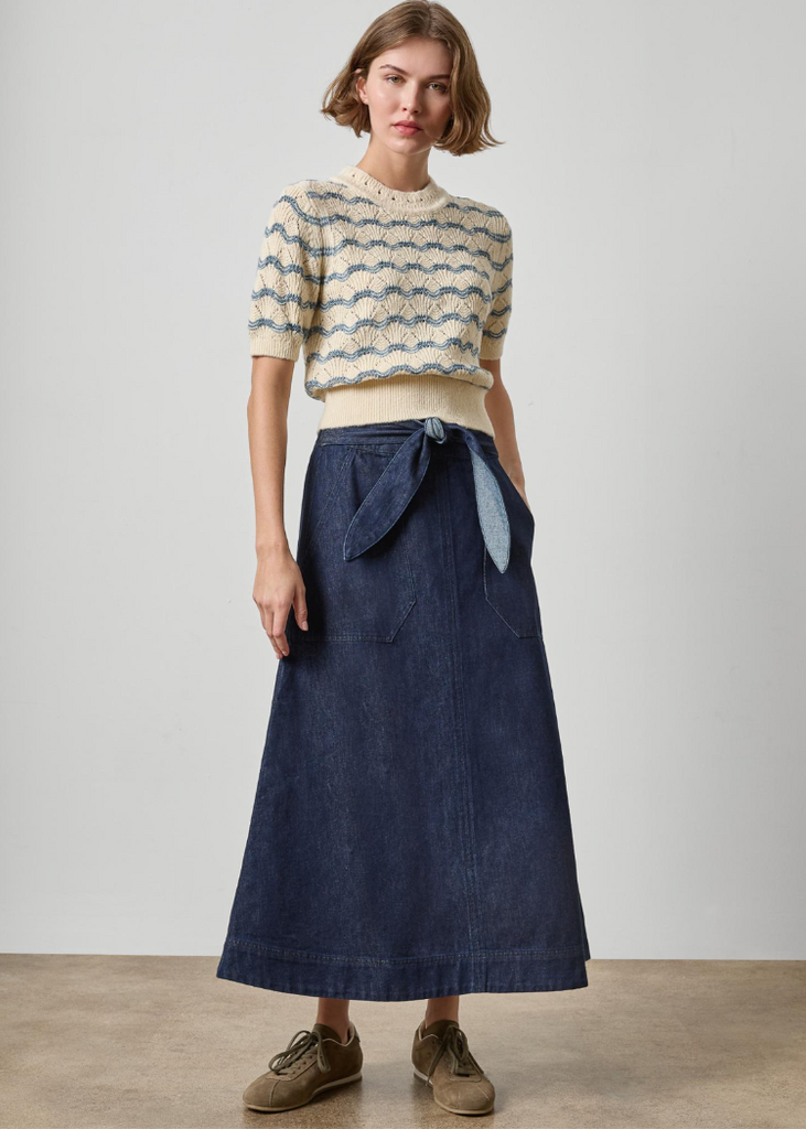 Lilla P | Belted Pocket Front Skirt