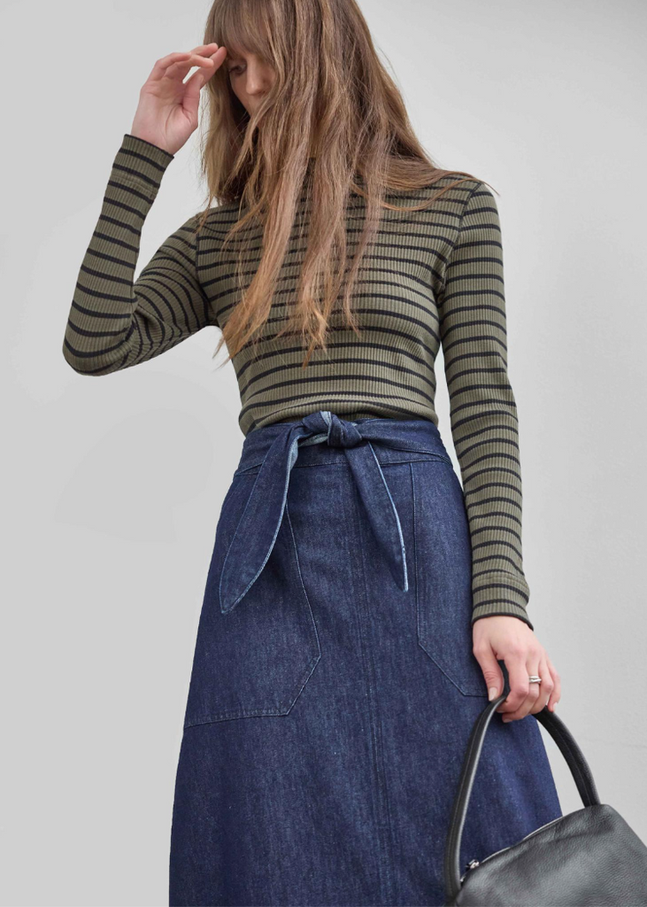 Lilla P | Belted Pocket Front Skirt
