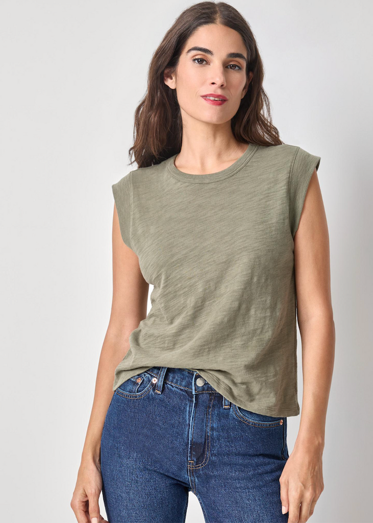 Lilla P | Cap Sleeve Crew | Fern