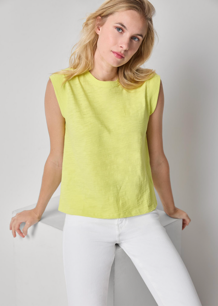 Lilla P | Cap Sleeve Crew | Limeade
