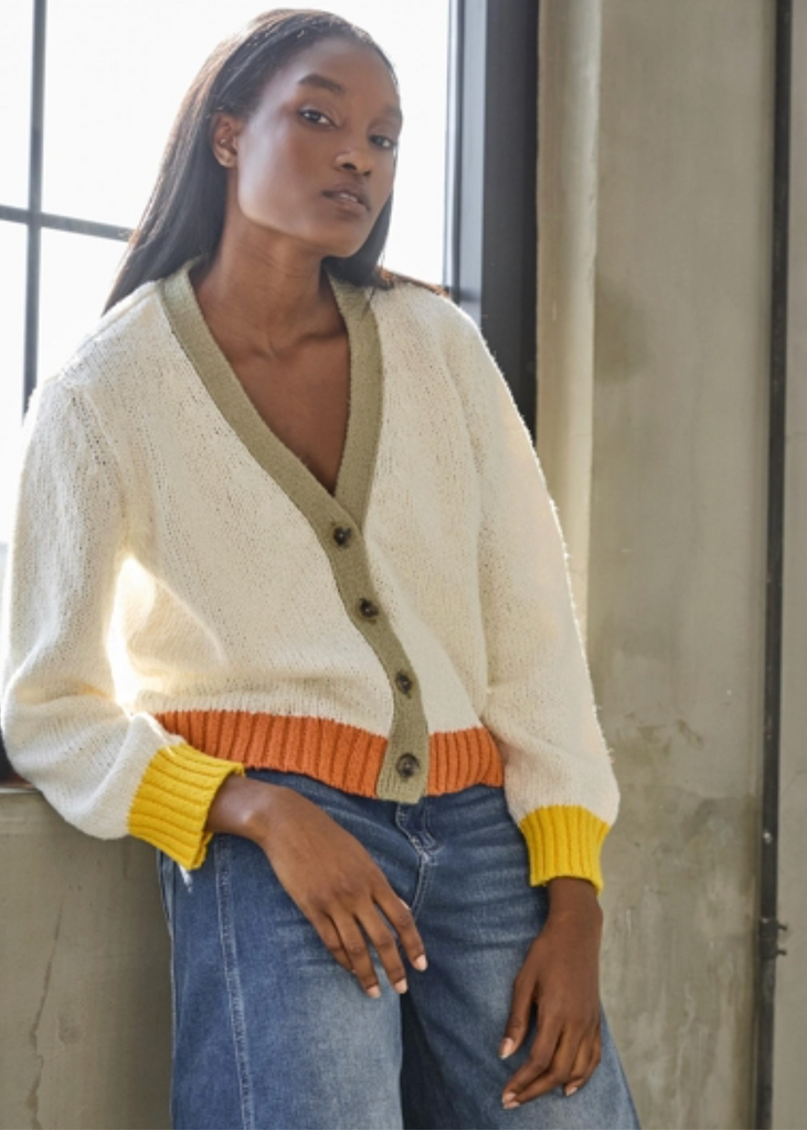 Lilla P | Contrast Trim Cardigan