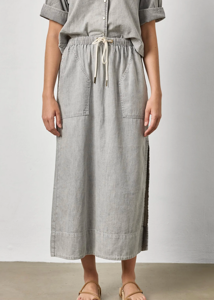 Lilla P | Denim Drawcord Skirt