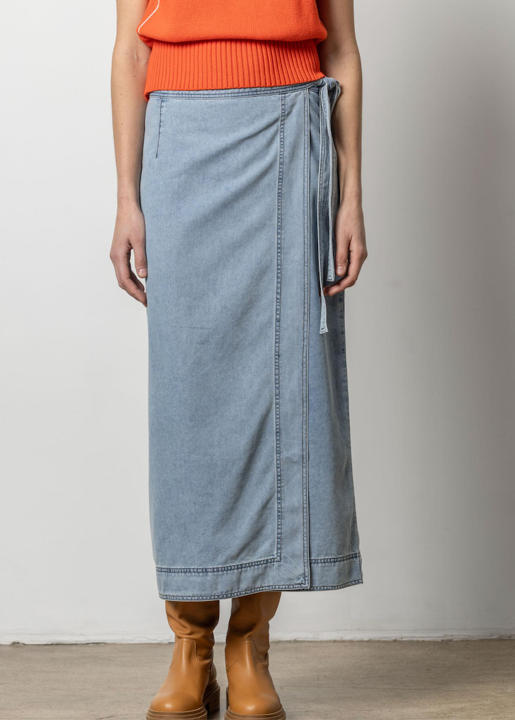 Lilla P Denim Wrap Skirt The Phoenix