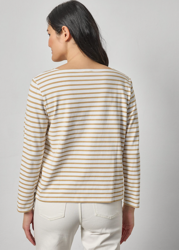 Lilla P | Easy Boatneck | Burlap Stripe
