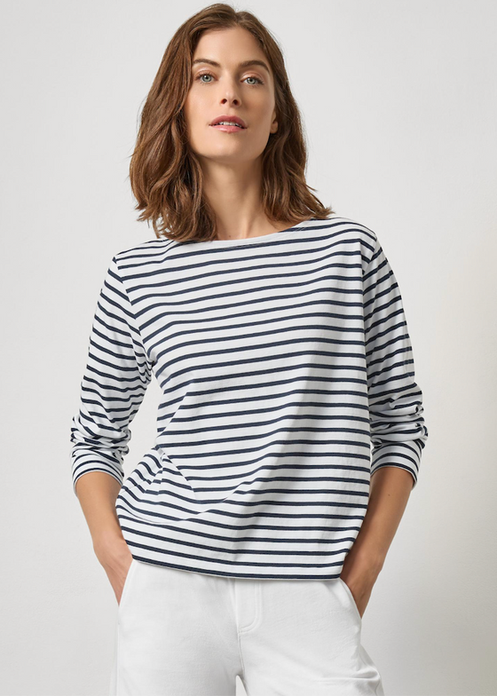 Lilla P | Easy Boatneck | Navy Stripe