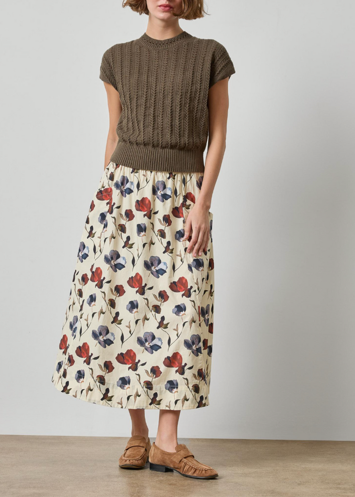 Lilla P | Elastic Waist Paneled Skirt