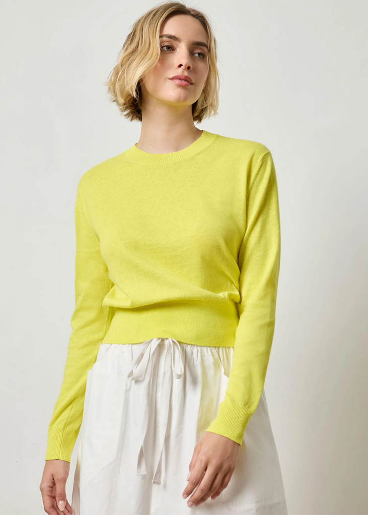 Lilla P | Everyday Crewneck Sweater | Lemon