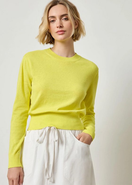 Lilla P | Everyday Crewneck Sweater | Lemon