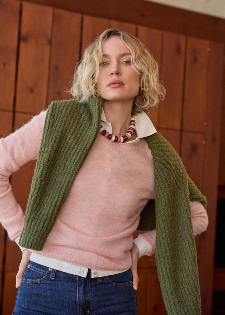 Lilla P | Featherweight Bateau Sweater | Petal