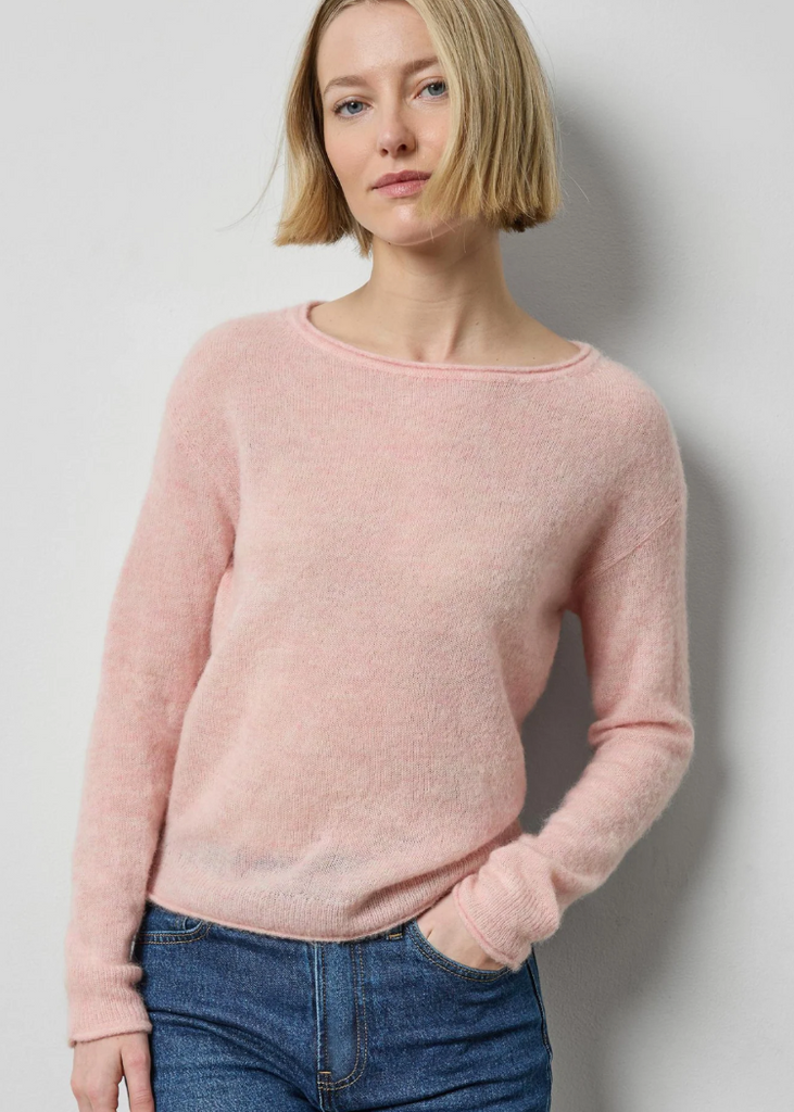Lilla P | Featherweight Bateau Sweater | Petal