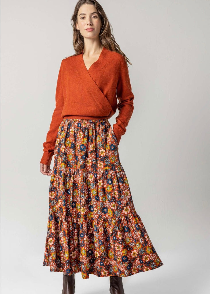 Lilla P | Floral Tiered Skirt