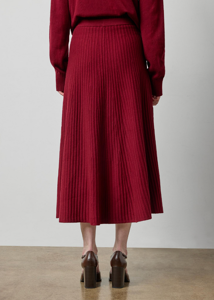 Lilla P | Knit Flared Skirt | Wineberry