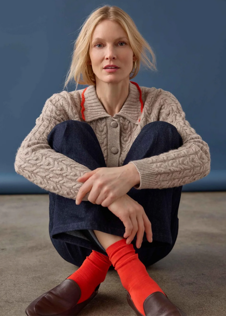 Lilla P | Long Sleeve Polo Cardigan